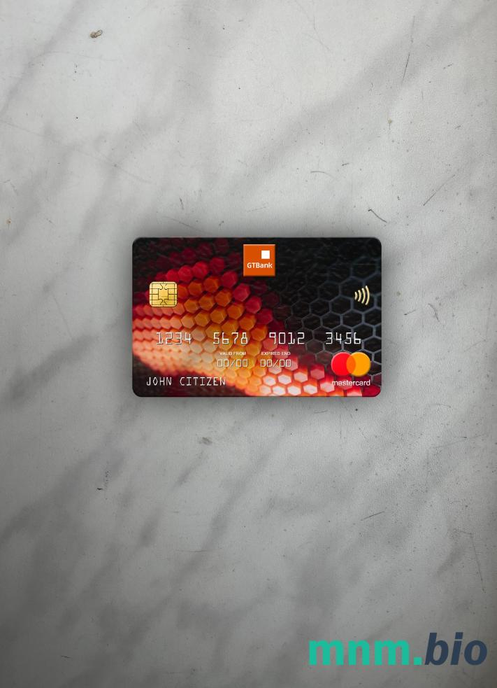 Nigeria GTbank wygląd zdjęcia mastercard skan PSD + zdjęcie